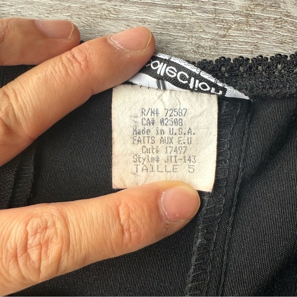 Vintage M Collection Black Strapless Bodycon Lace Lining Dress Made in USA - Picture 10 of 15